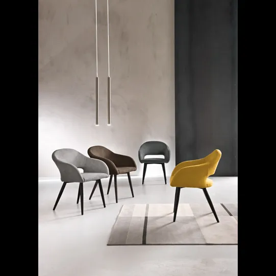 Sedia West in tessuto imbottito di Capodarte