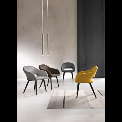 Sedia West in tessuto imbottito di Capodarte