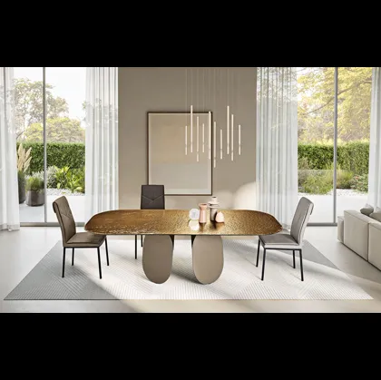 Tavolo Maya in vetro martellato di Capodarte