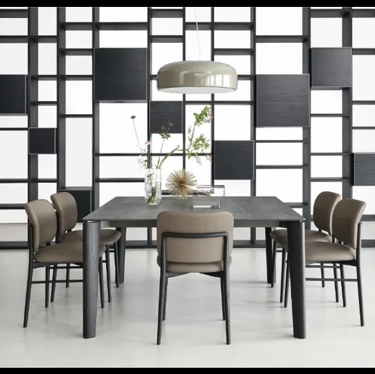 Tavolo quadrato Desco in Ceramica di Sangiacomo