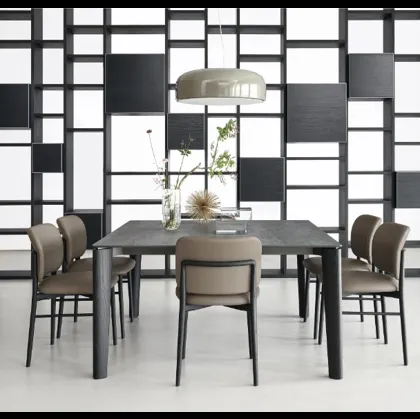 Tavolo quadrato Desco in Ceramica di Sangiacomo