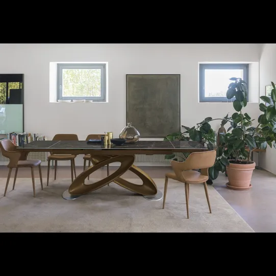 Tavolo rettangolare Eclipse in gres porcellanato di Target Point