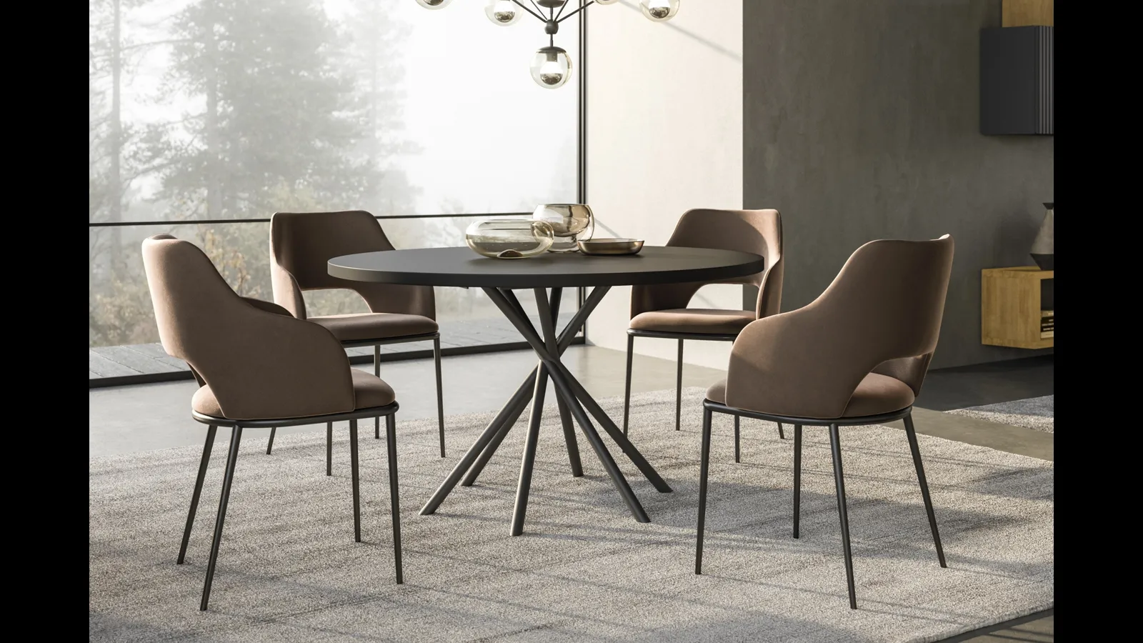 Tavolo rotondo Miky 6 gambe di FGF Mobili