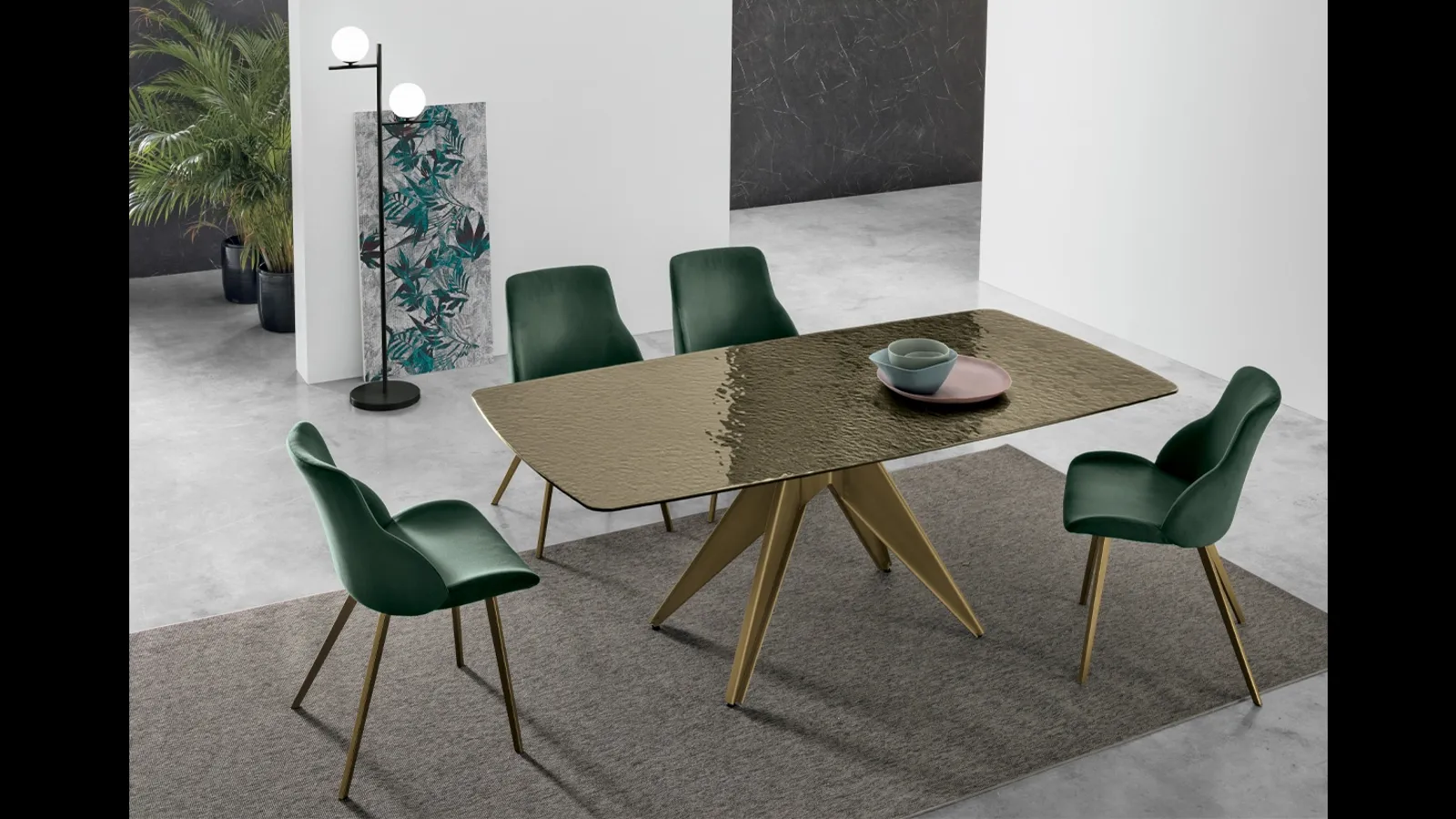 Tavolo Minosse in vetro di Target Point