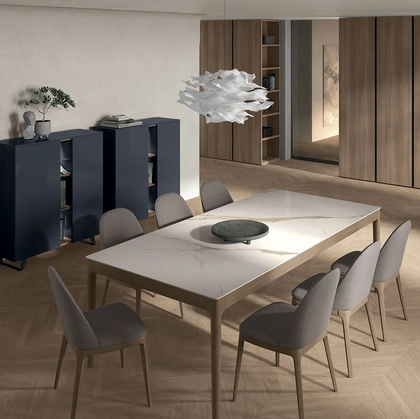 Tavolo Savoy in gres e legno di Tomasella