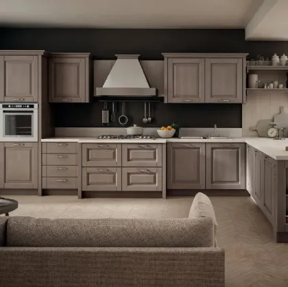 Cucina Classica in Rovere con penisola Bolgheri 03 di Stosa
