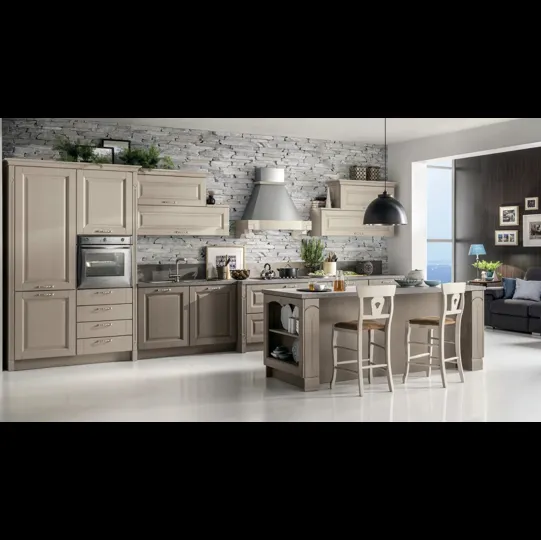 Cucina Classica in legno con isola Bolgheri di Stosa