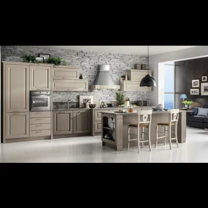 Cucina Classica in legno con isola Bolgheri di Stosa