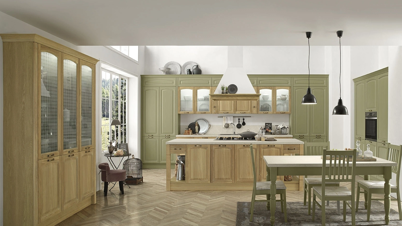 Cucina Classica con isola Mida 08 di Colombini Kitchen