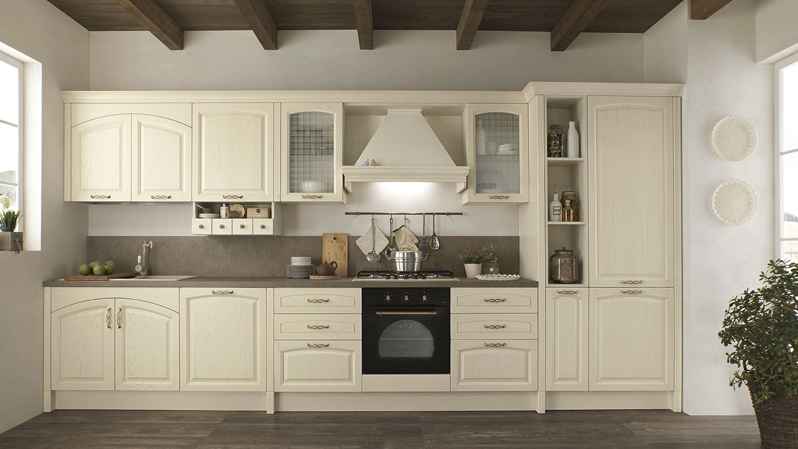 Cucina Classica lineare Mida 09 di Colombini Casa Artec