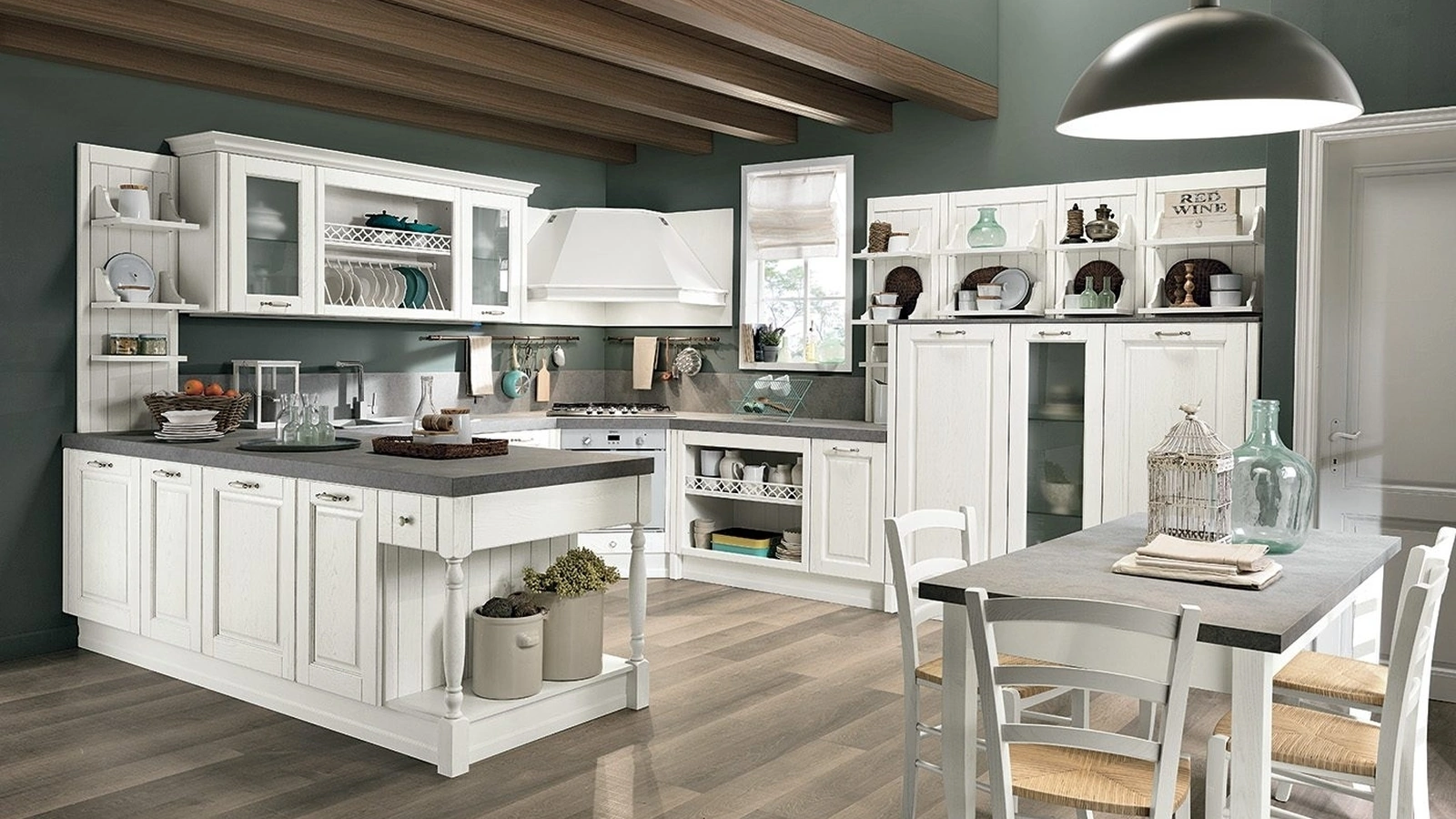 Cucina Classica con penisola Opera 01 di Colombini Kitchen