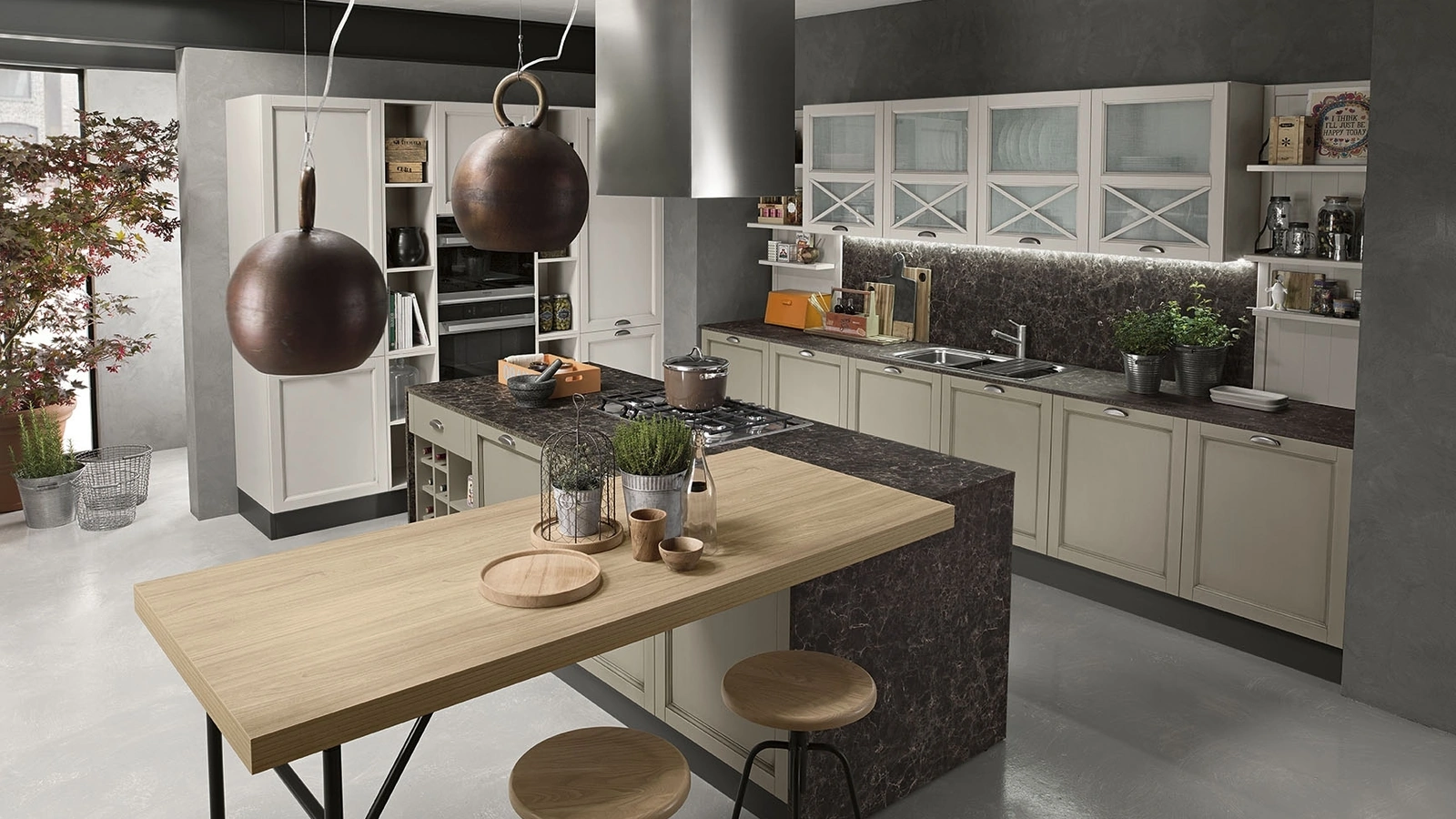 Cucina Classica con isola Sinfonia 06 di Colombini Kitchen