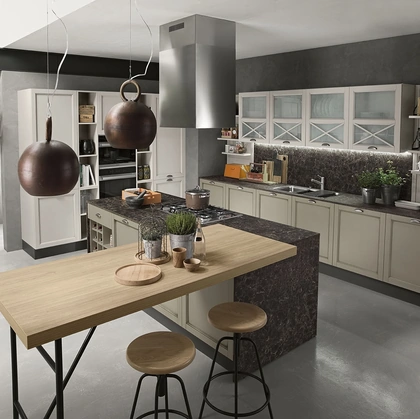 Cucina Classica con isola Sinfonia 06 di Colombini Kitchen