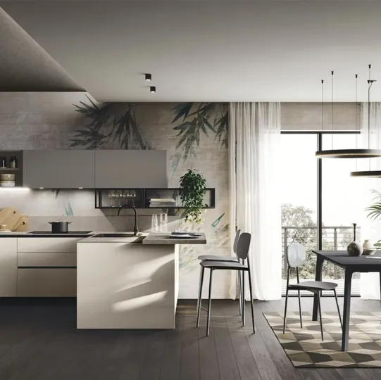 Cucina Moderna con penisola Art-Kaya 05 di Stosa