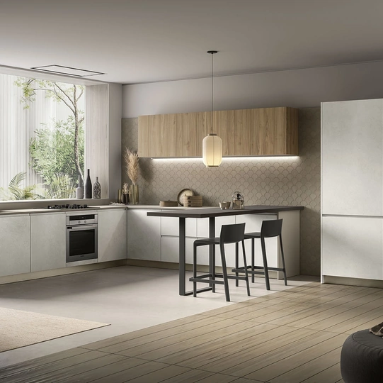 Cucina Moderna con penisola Pura 04 di Colombini Casa Artec