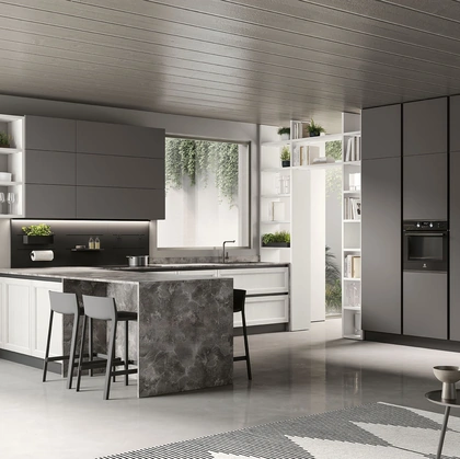 Cucina Moderna con penisola Futura 14 di Colombini Casa Artec