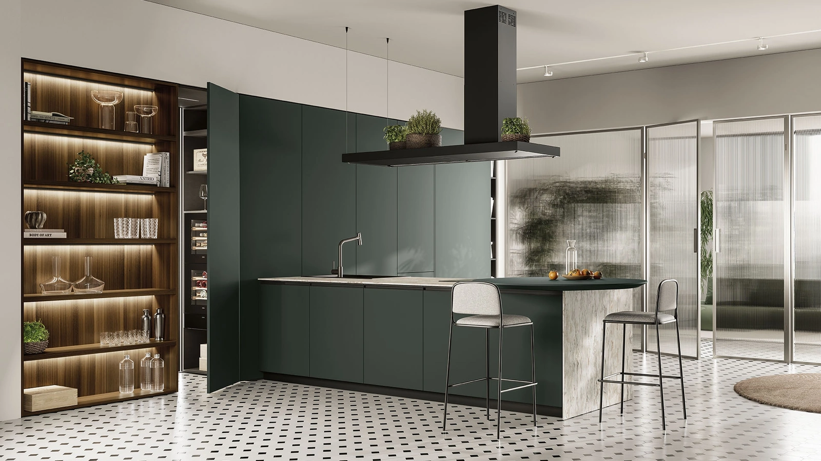 Cucina Moderna con penisola Linea 03 di Colombini Casa Artec