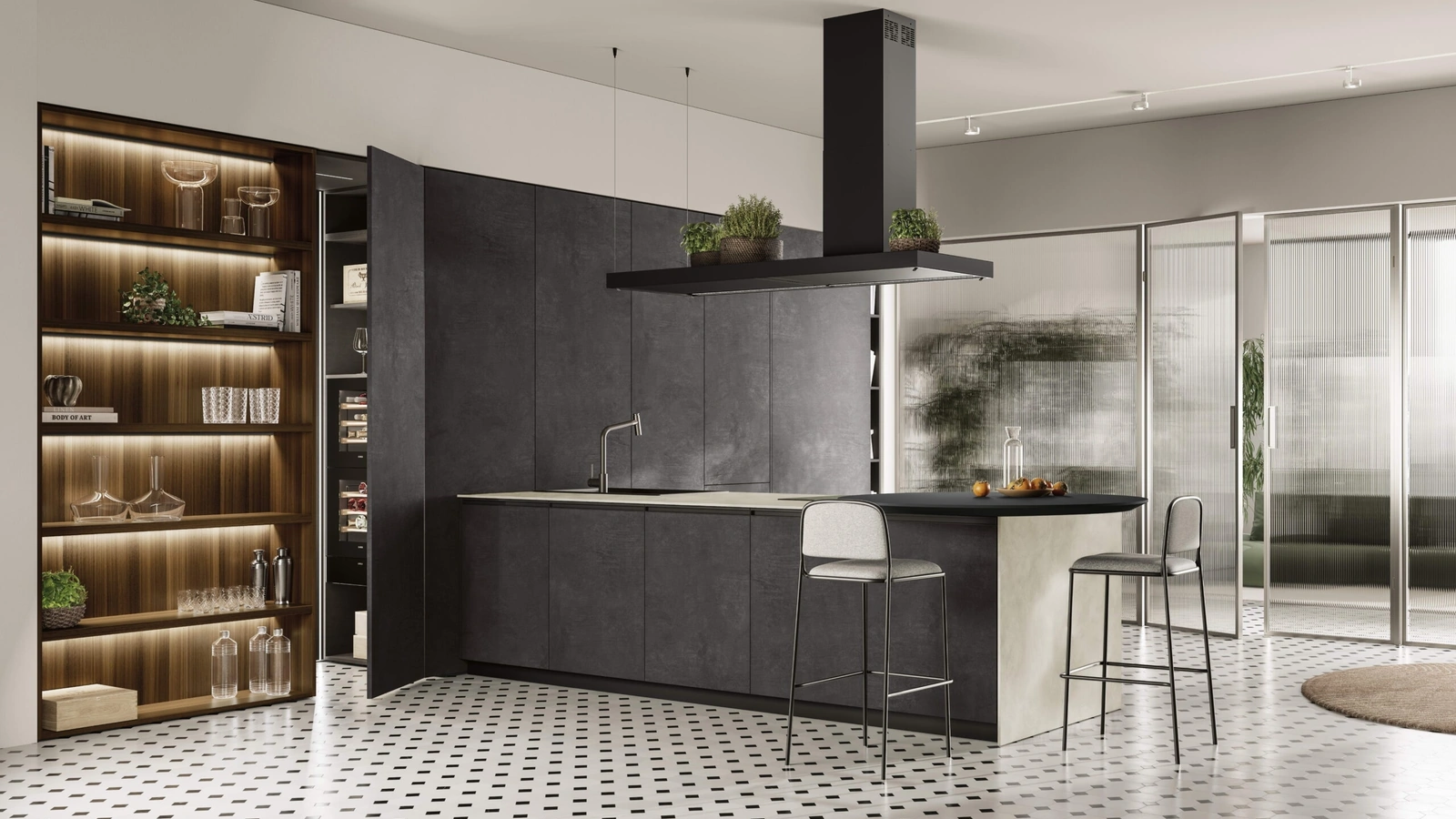 Cucina Moderna con penisola Linea 03 di Colombini Kitchen