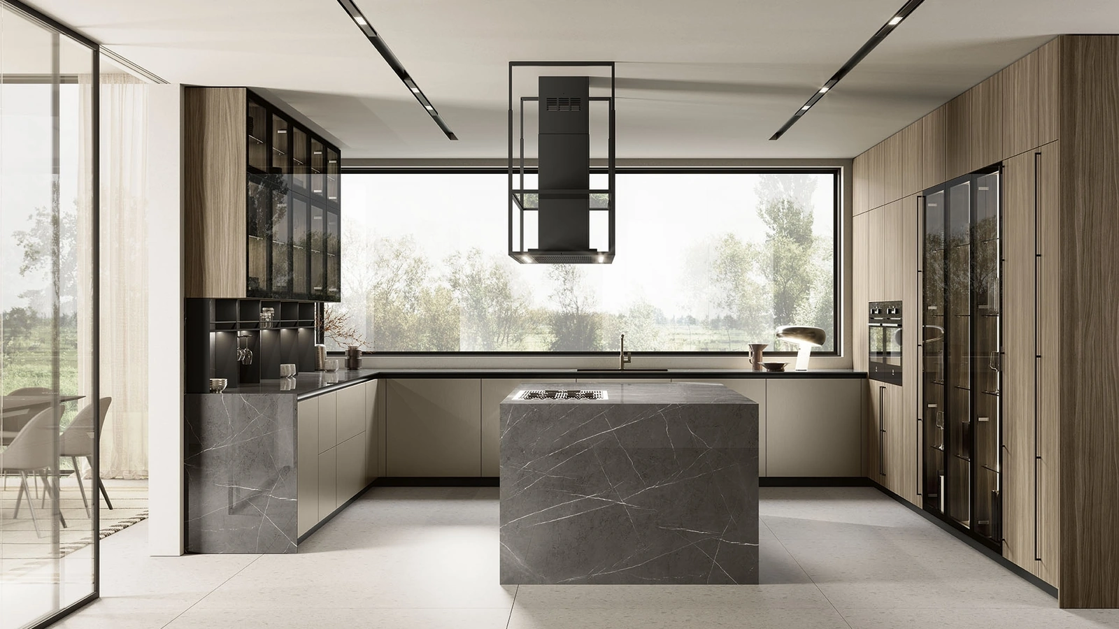 Cucina Moderna con isola Lungomare Plus 07 di Colombini Kitchen