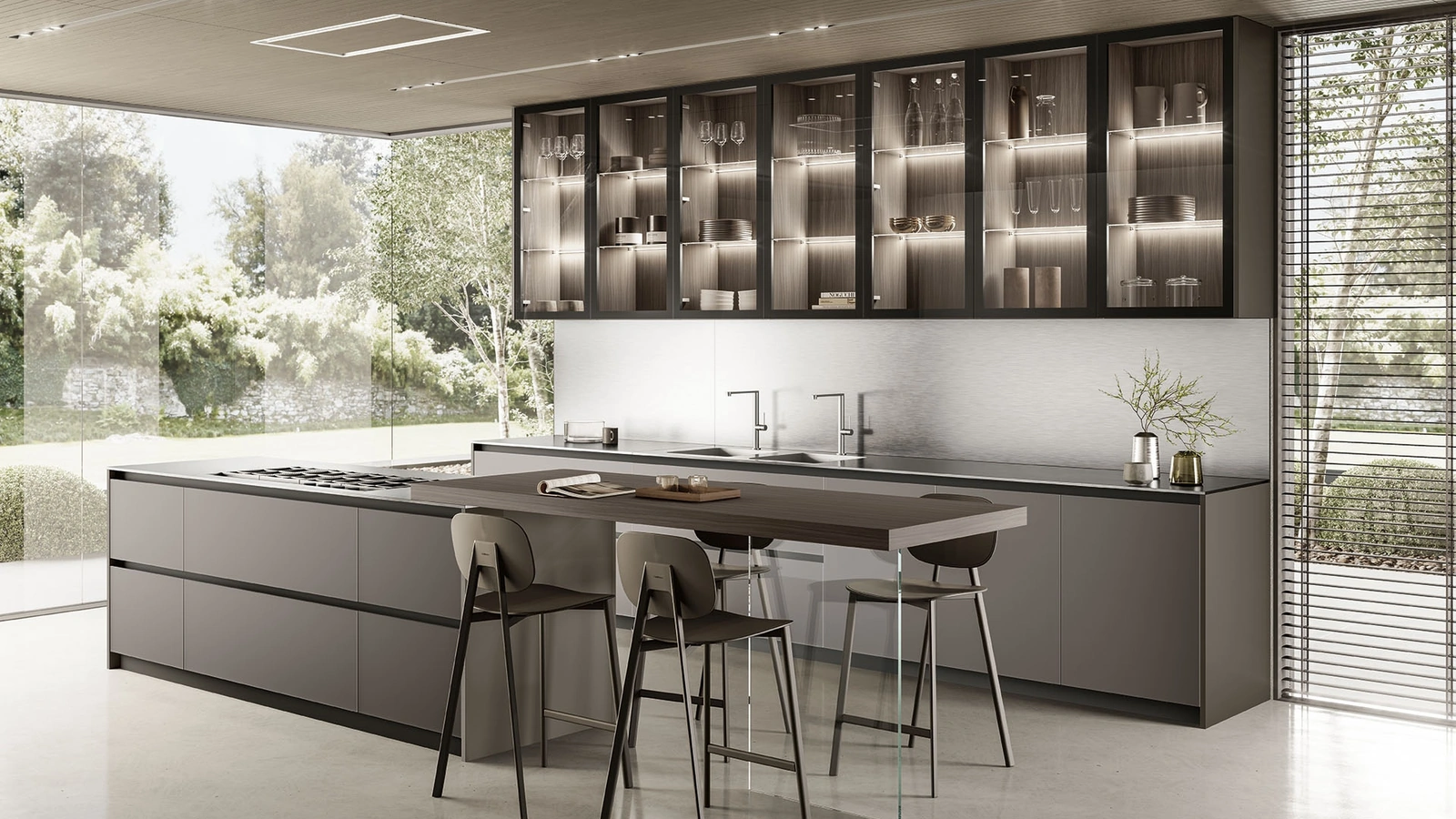 Cucina Moderna con isola Luxea 02 di Colombini Casa Artec