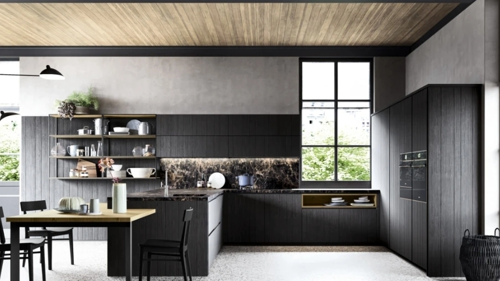 Cucina Moderna con penisola M05 Maestrale di Scandola