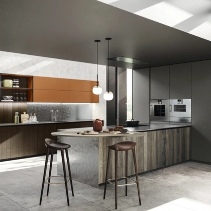 Cucina Moderna con penisola M07 Maestrale di Scandola