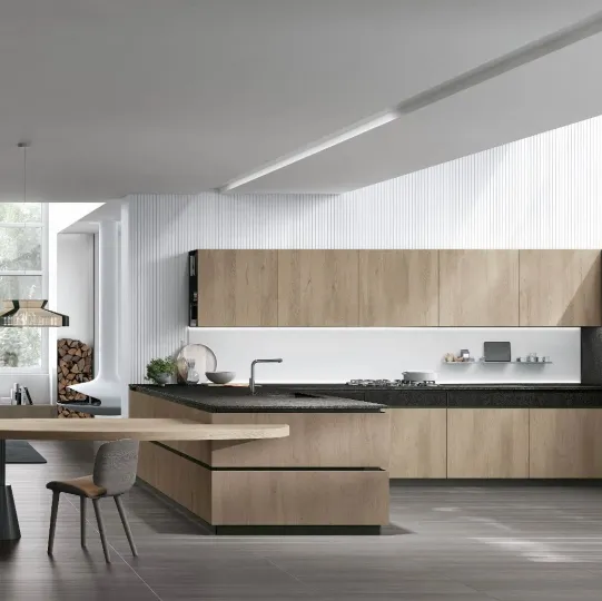 Cucina Moderna con penisola Natural 11 di Stosa