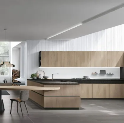 Cucina Moderna con penisola Natural 11 di Stosa