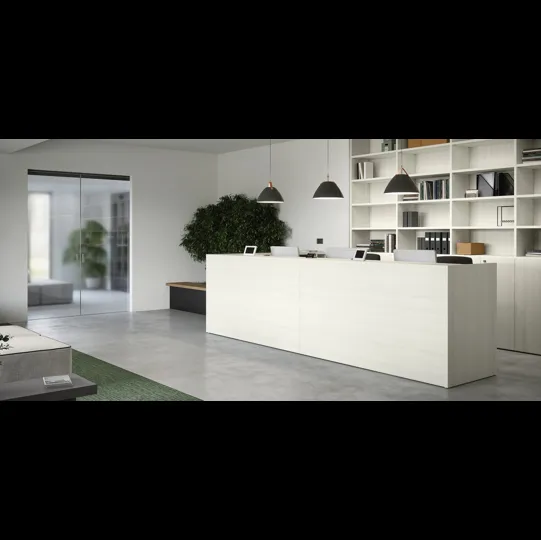 Bancone Reception 14A in melaminico Olmo Shade di Cinquanta3