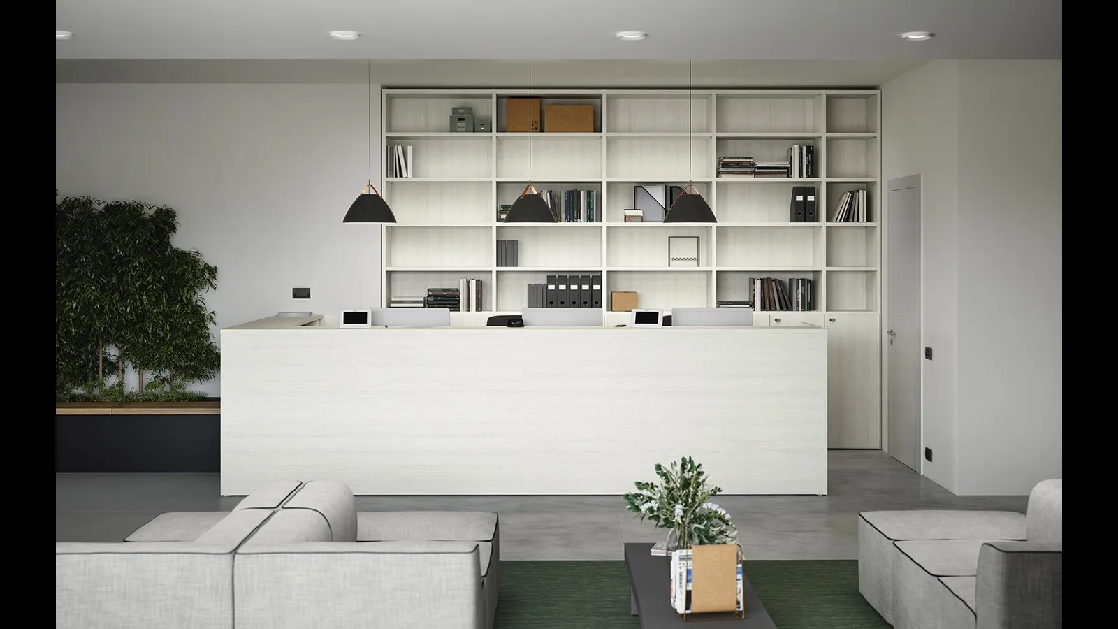 Bancone Reception 14A in melaminico di Cinquanta3