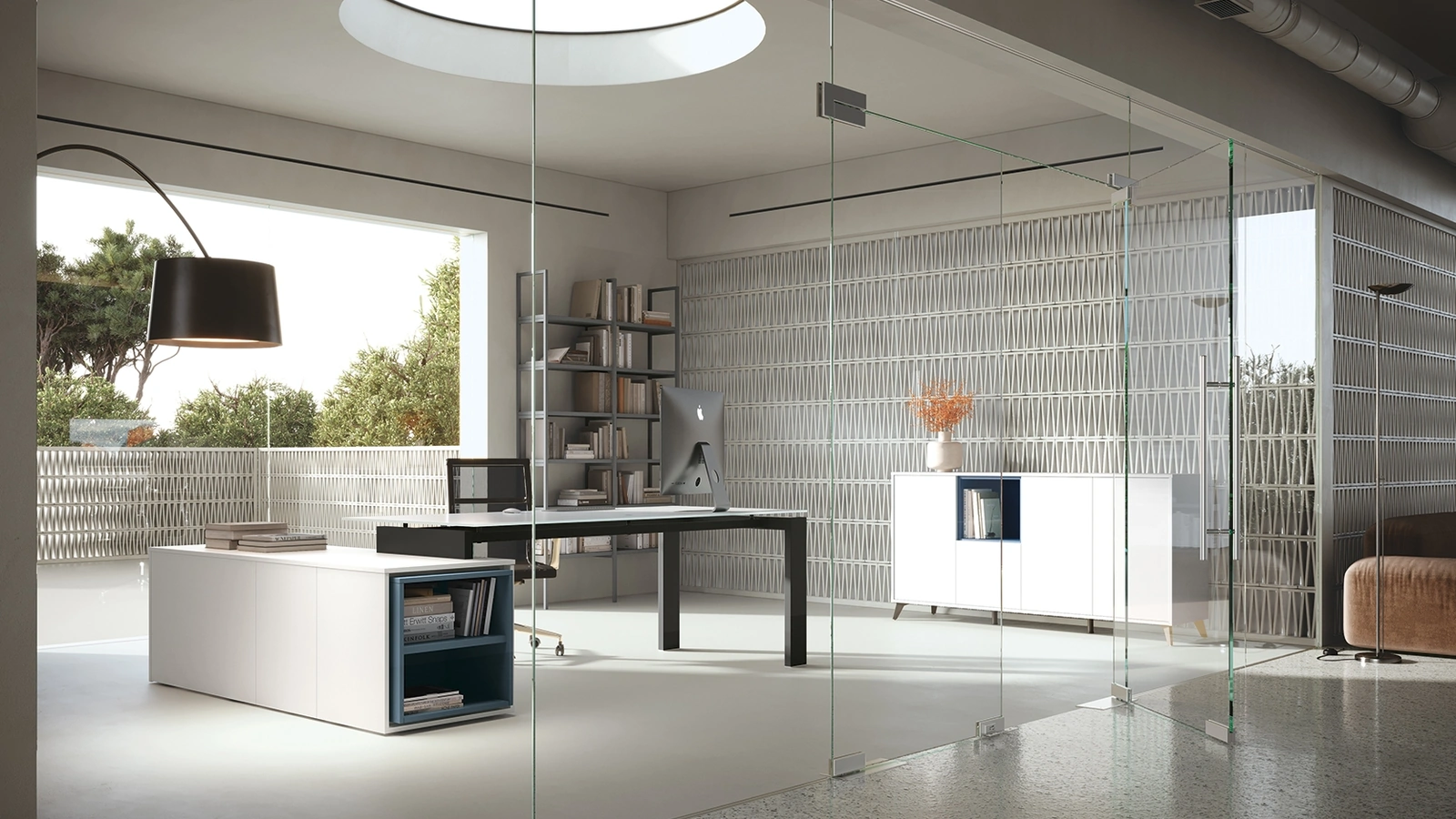 Scrivania Direzionale Go Steel Vetro di Colombini Office