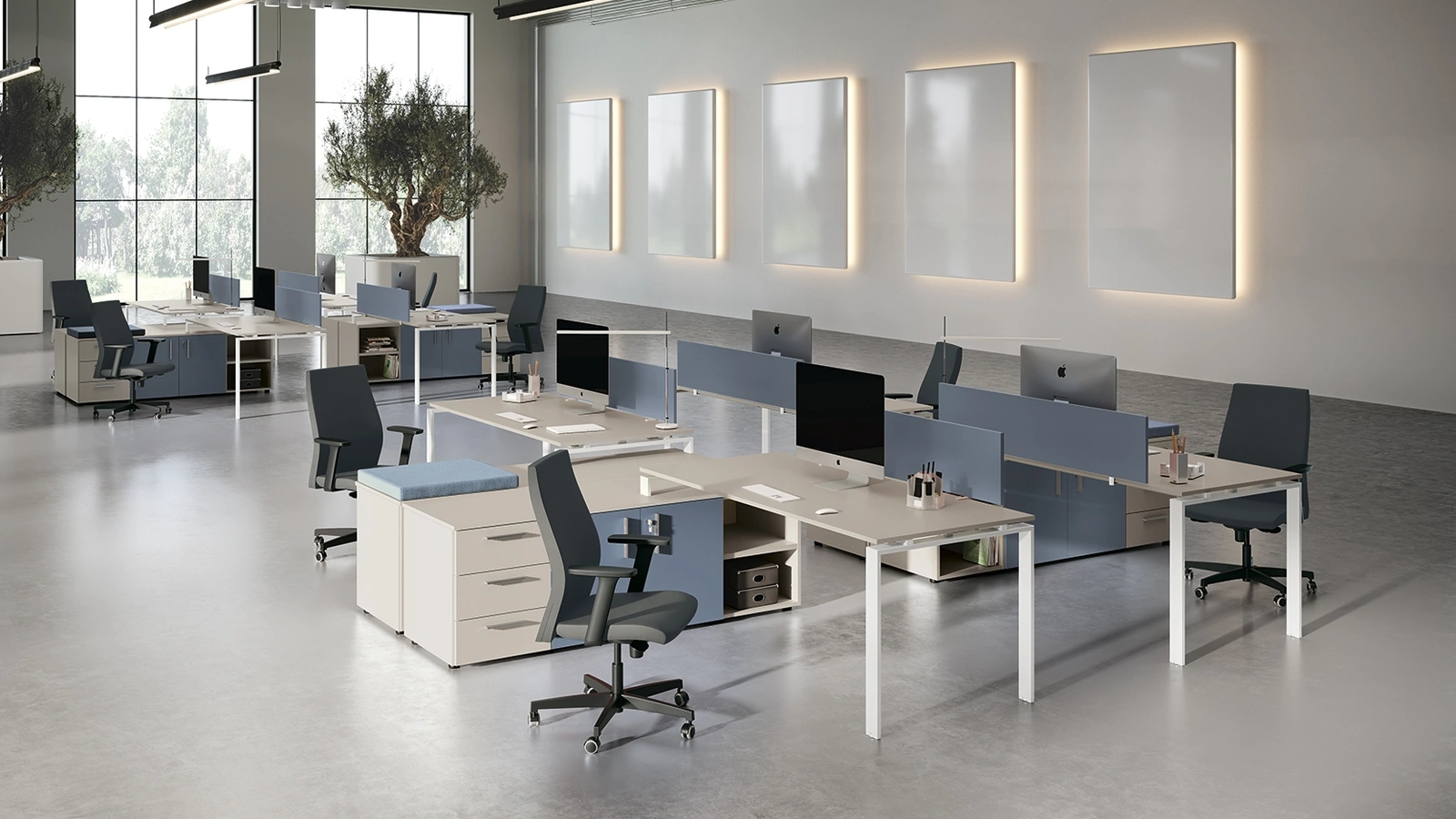 Scrivania Operativa Loft anello aperto di Colombini Office