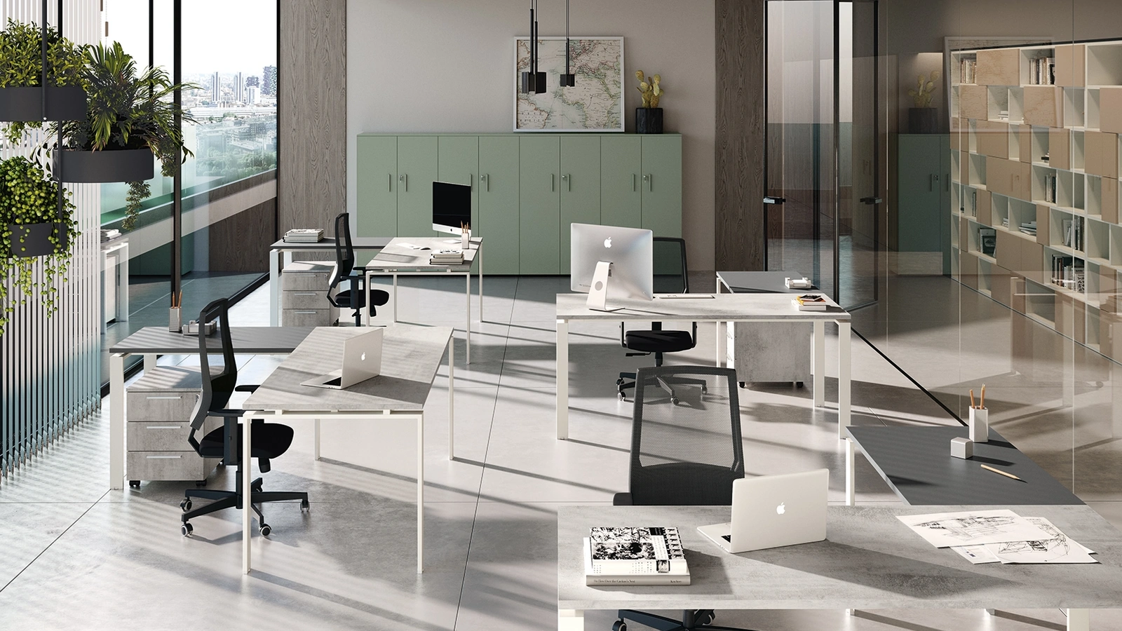 Scrivania Operativa Loft anello aperto di Colombini Office