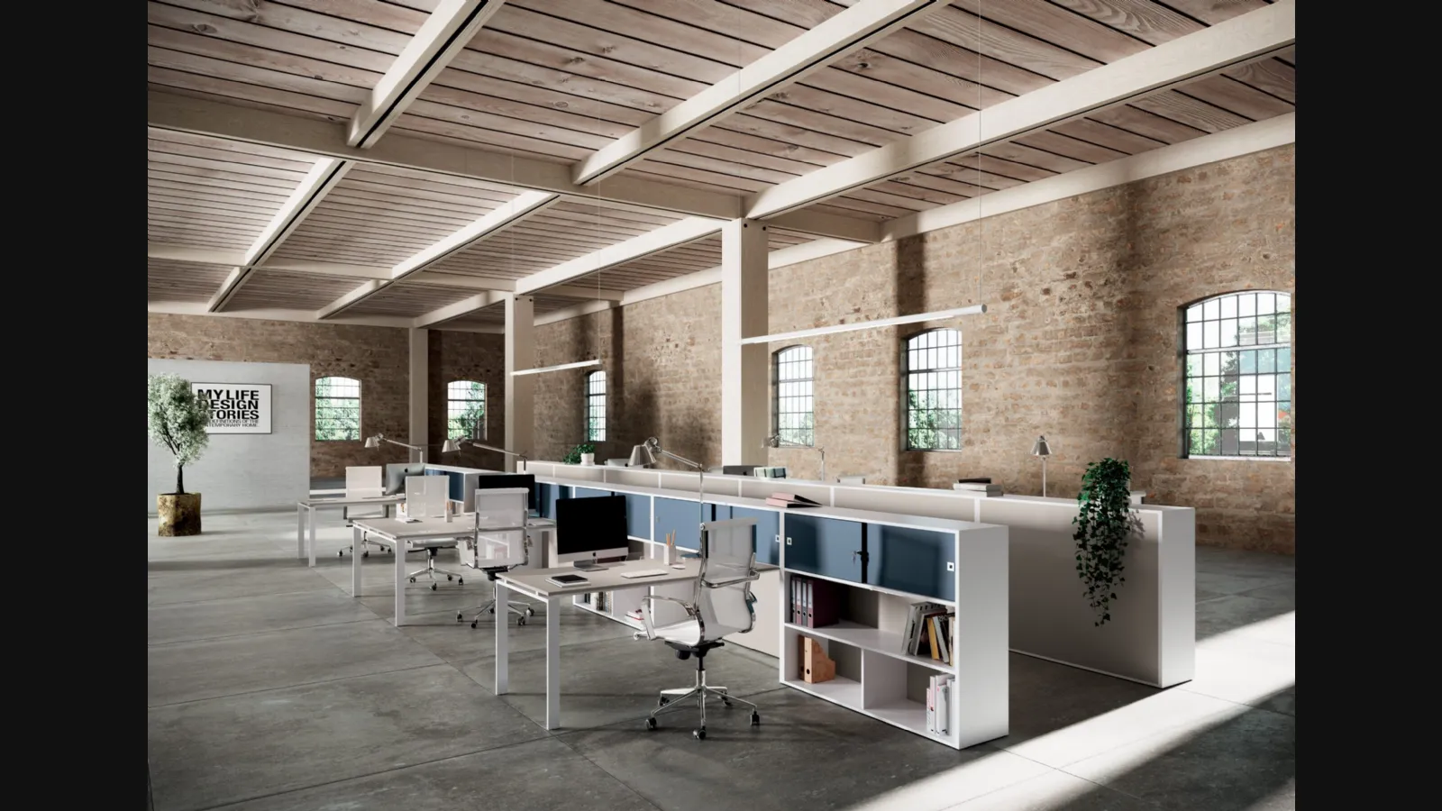 Scrivania Operativa Loft Underground 02 di Colombini Office