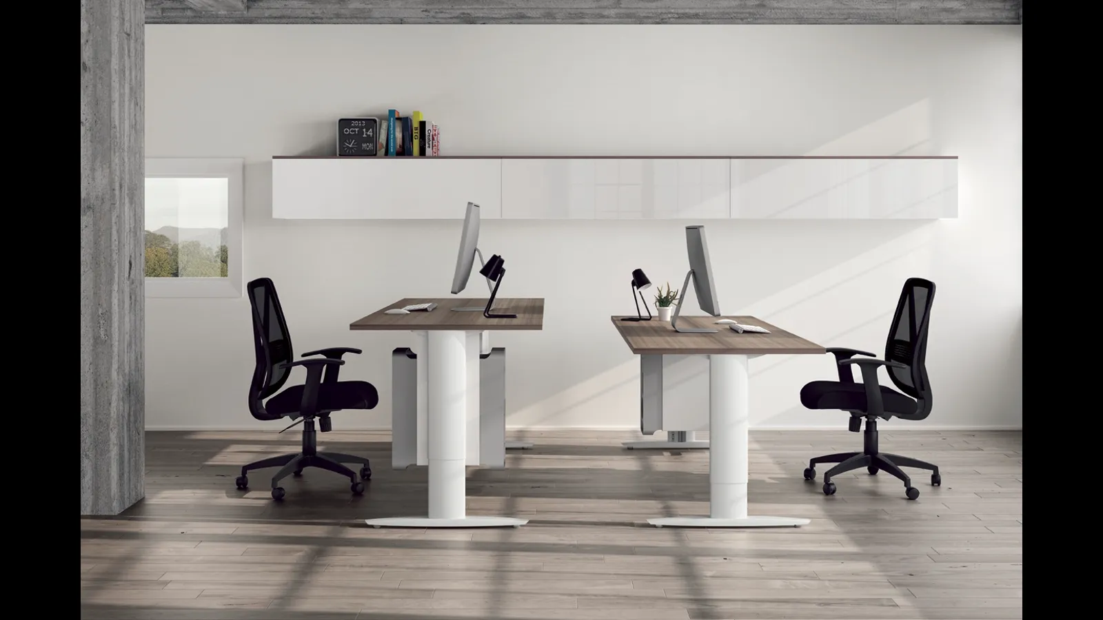 Seduta ergonomica Operativa 04 in tessuto tecnico Nero traspirante di Colombini Office